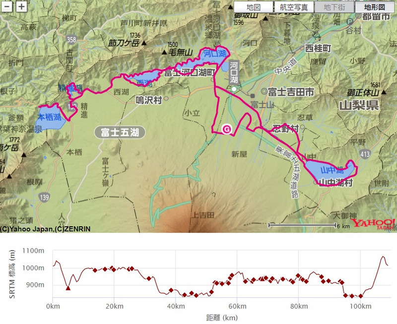 チャレンジ富士五湖（山梨県、2014年）～本栖湖を途中で折り返す短縮コース